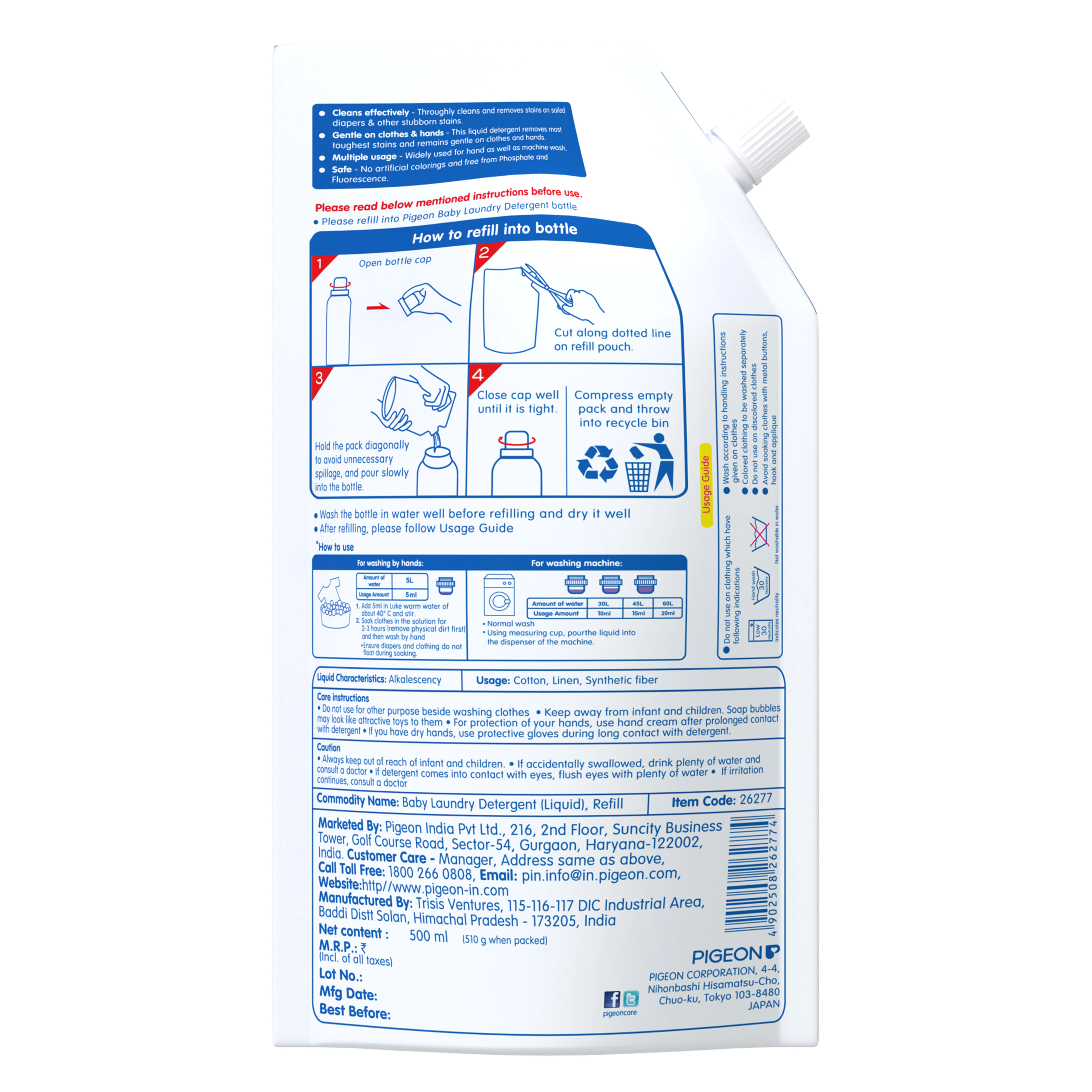 Baby Laundry Detergent 500ml Refill - Image 8