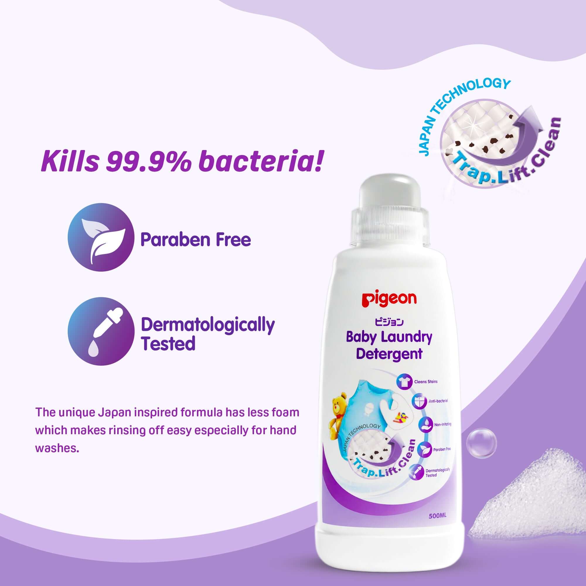 Baby Laundry Detergent Combo (500ml Bottle+450ml Refill) - Image 5