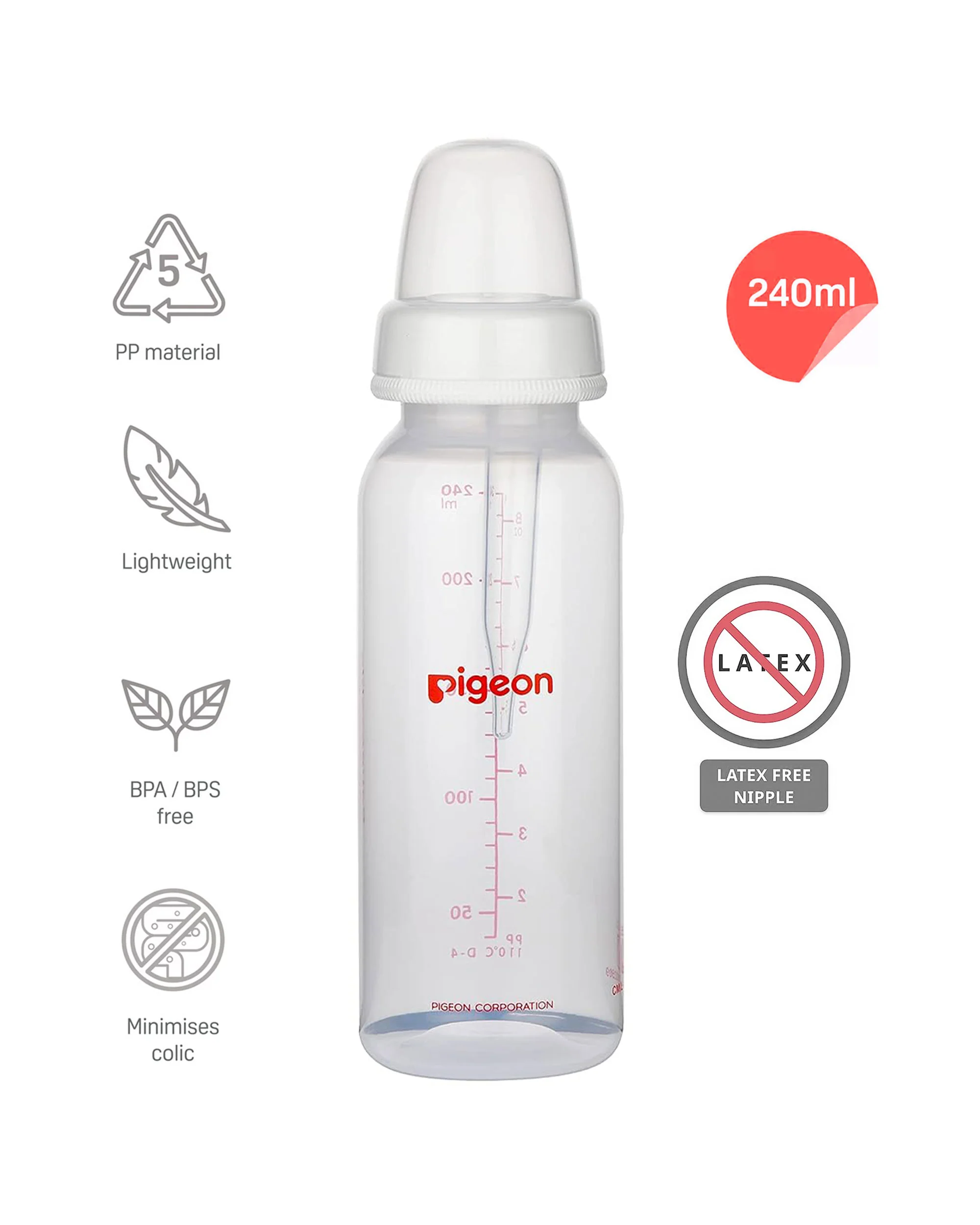 Feeder w/Long Nipple for Cleft Palate 240ml - Image 3