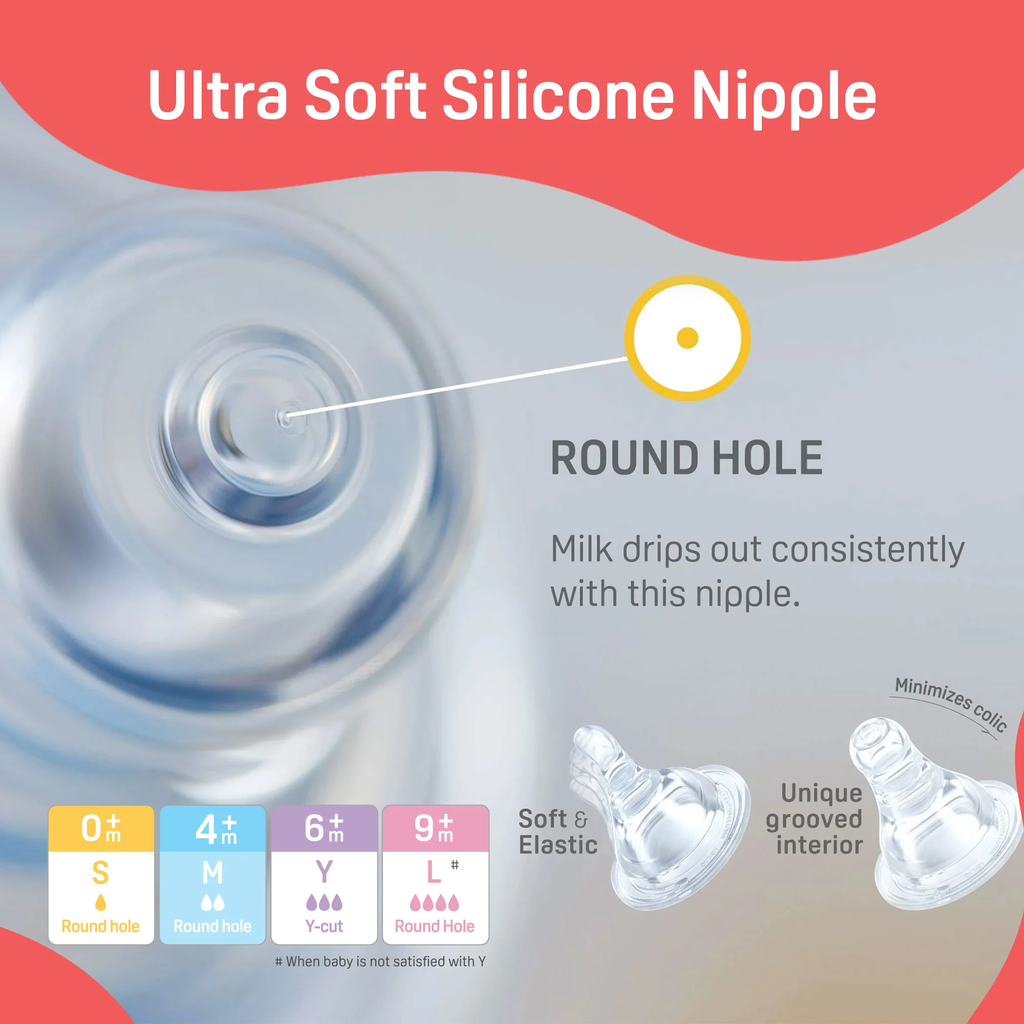 Glass Feeding Bottle 240ml with Add Nipple L - Image 6
