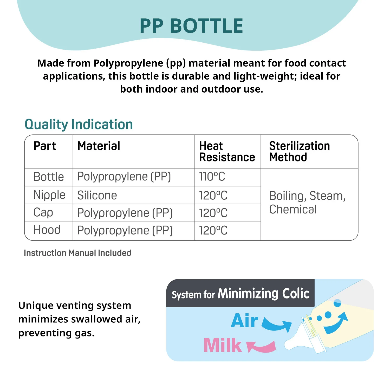 PERISTALTIC NURSING BOTTLE KPP 240ML NIPPLE L - Image 5