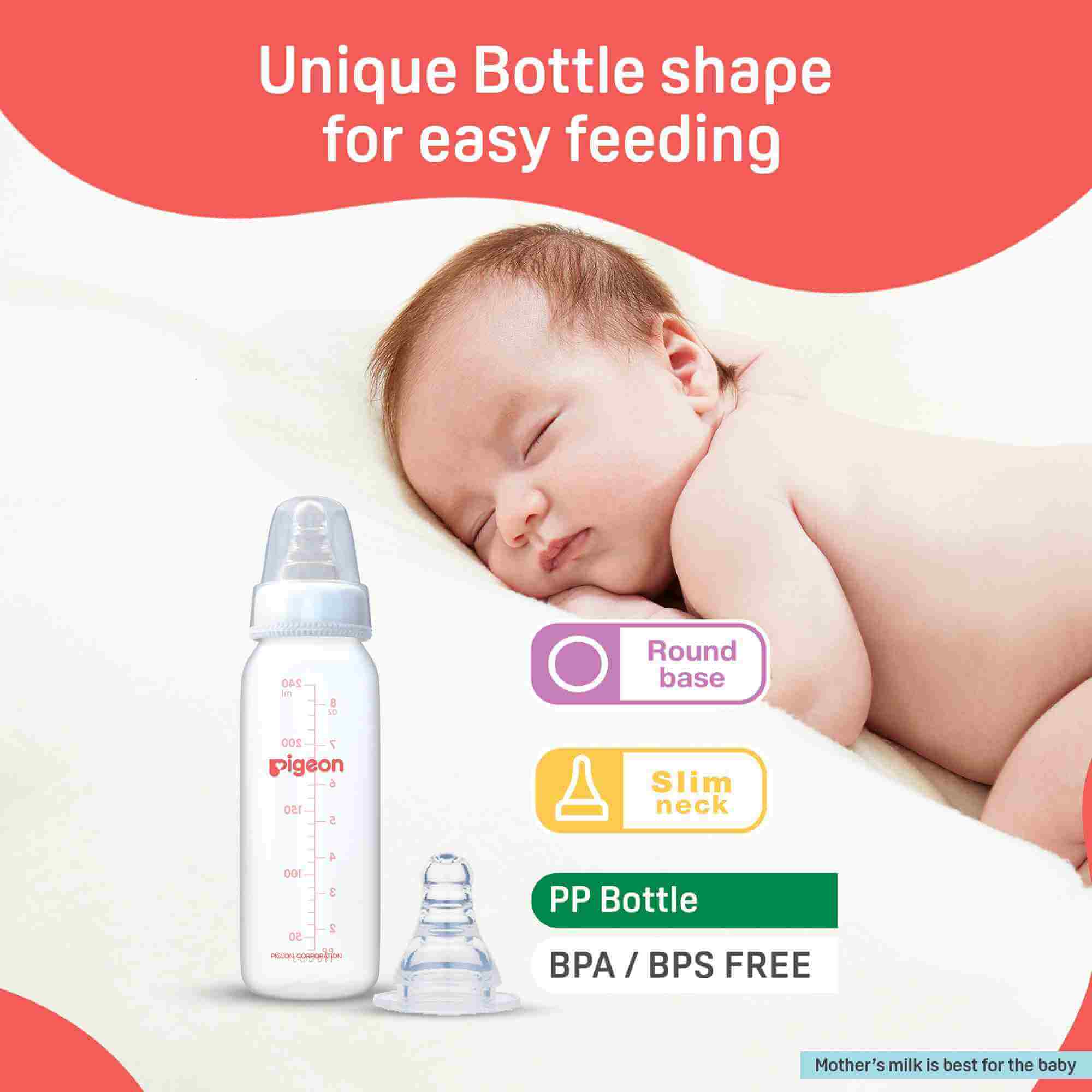 Peristaltic Nursing Bottle Rpp 240ml (White) Nipple M - Image 6