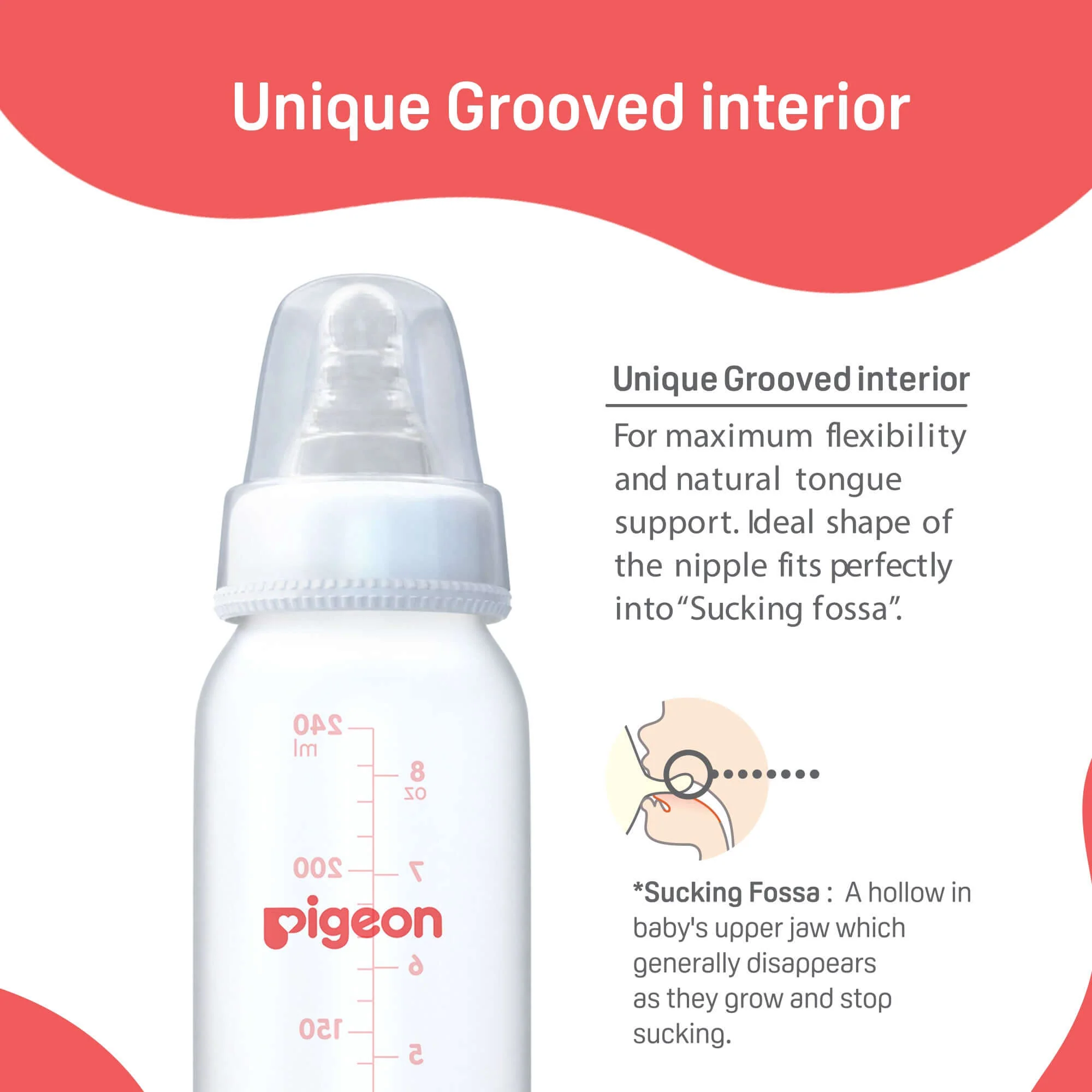 Peristaltic Nursing Bottle Rpp 240ml (White) Nipple M - Image 9