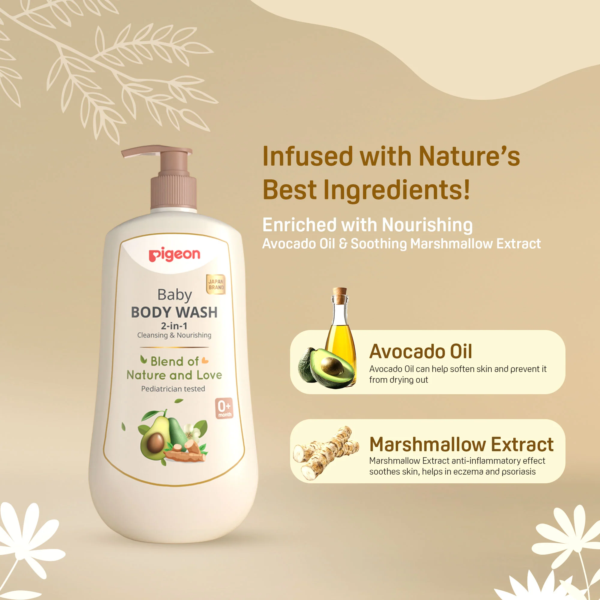 Pigeon Baby Body Wash 500ml - Image 5