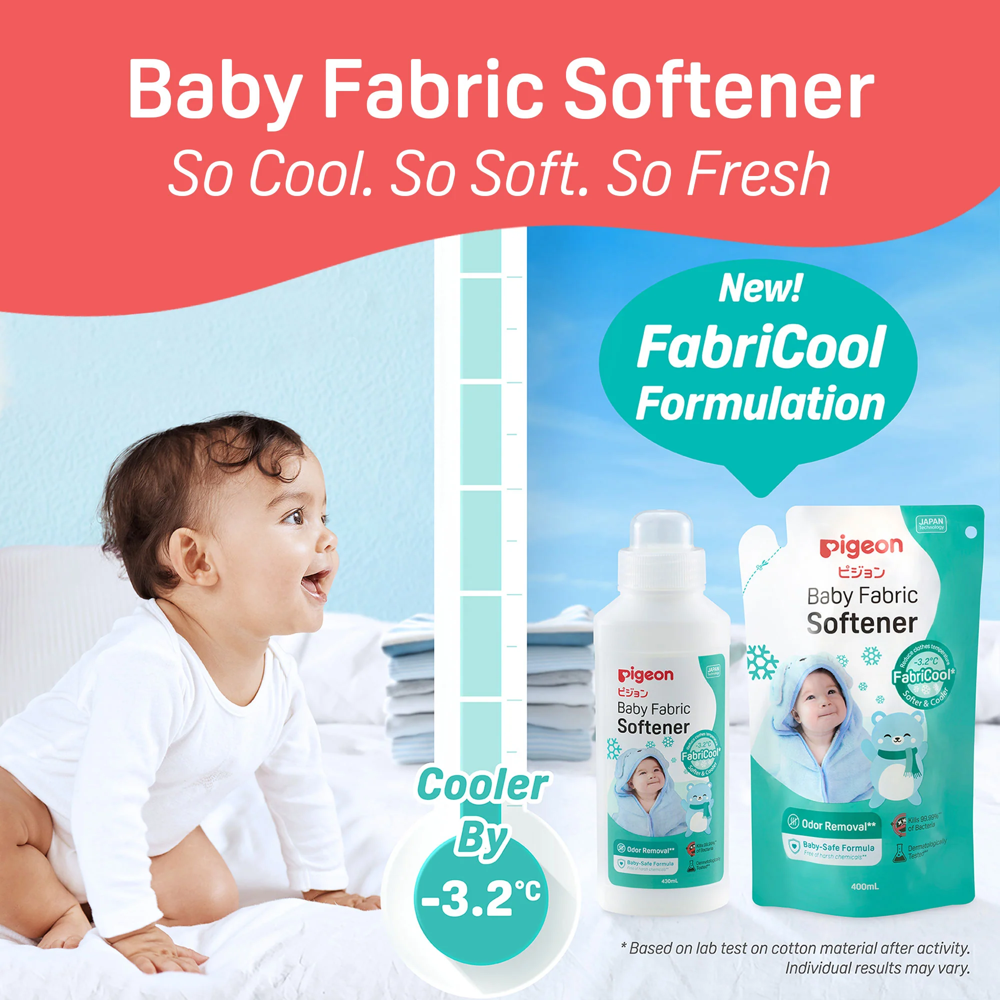 Pigeon Baby Fabric Softener 400ml Refill - Image 3