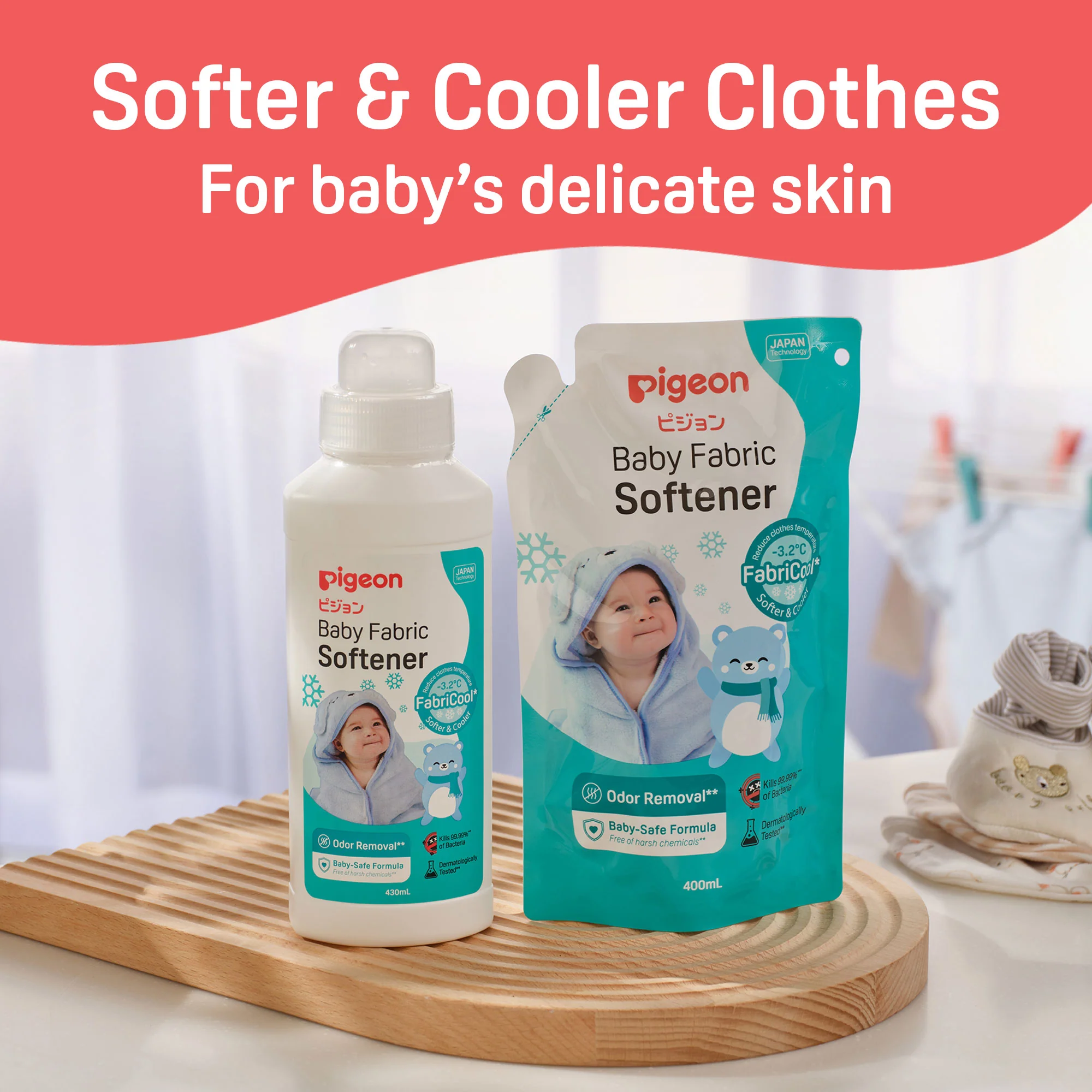 Pigeon Baby Fabric Softener 400ml Refill - Image 4