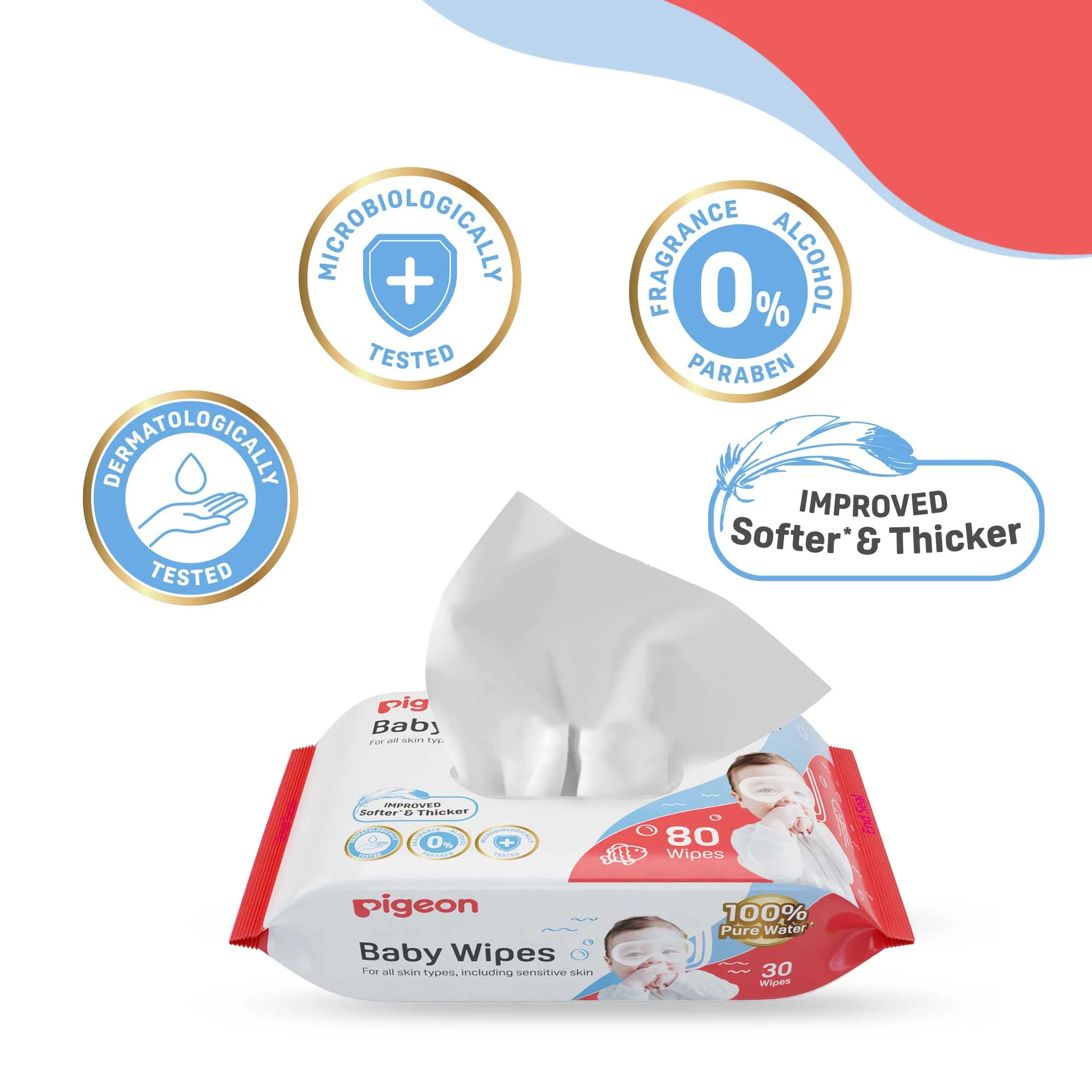 Pigeon Baby Wipes Pure Water 80S Sheets - Image 5
