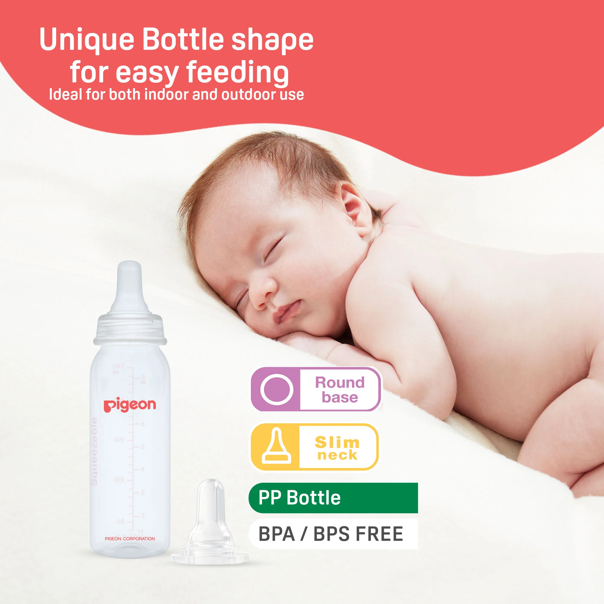 Pigeon Slim Neck cleft palate bottle (cleft palate nipple) REGULAR - Image 4