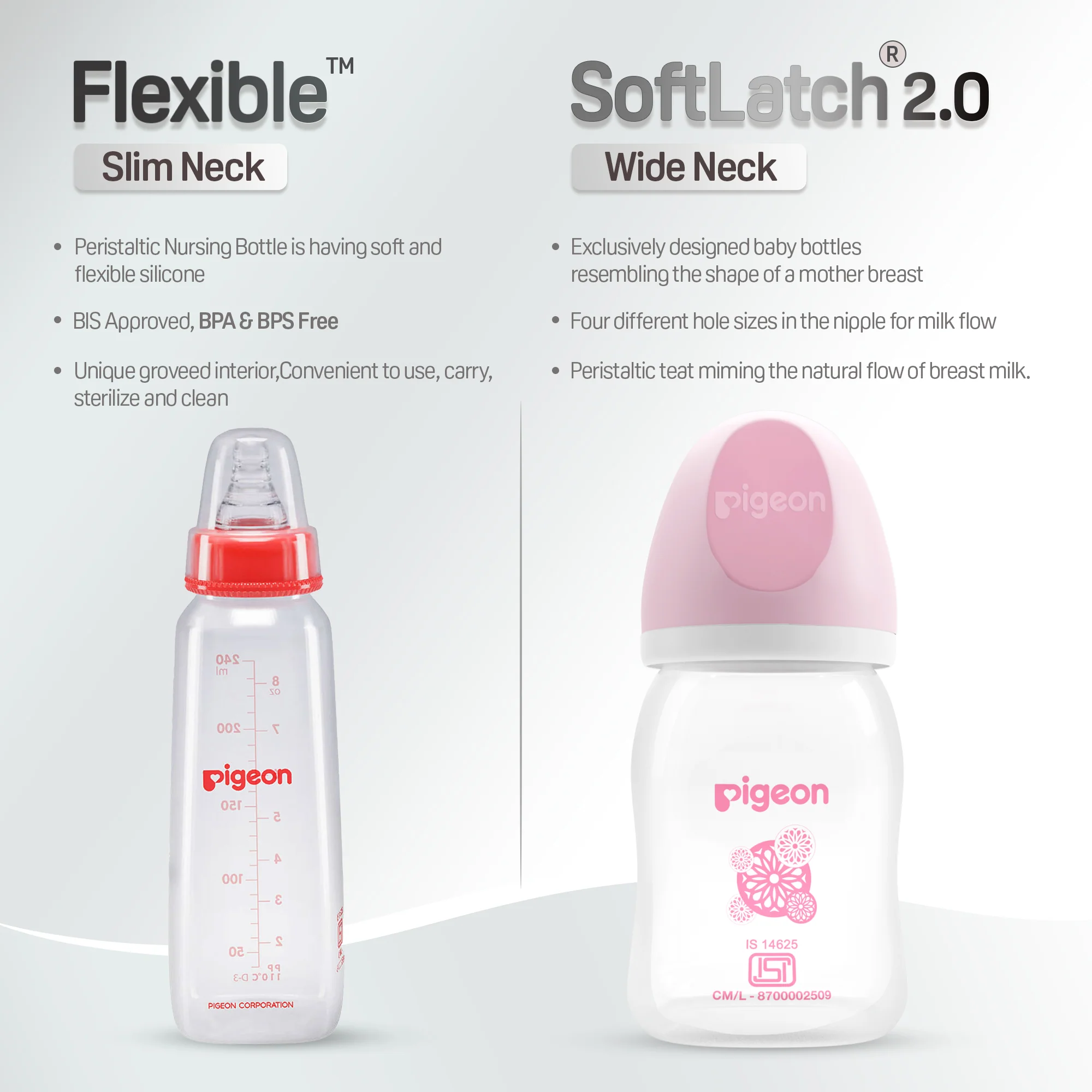Pigeon Softlatch 2.0 pp nursing bottle 160ml pink - Image 8