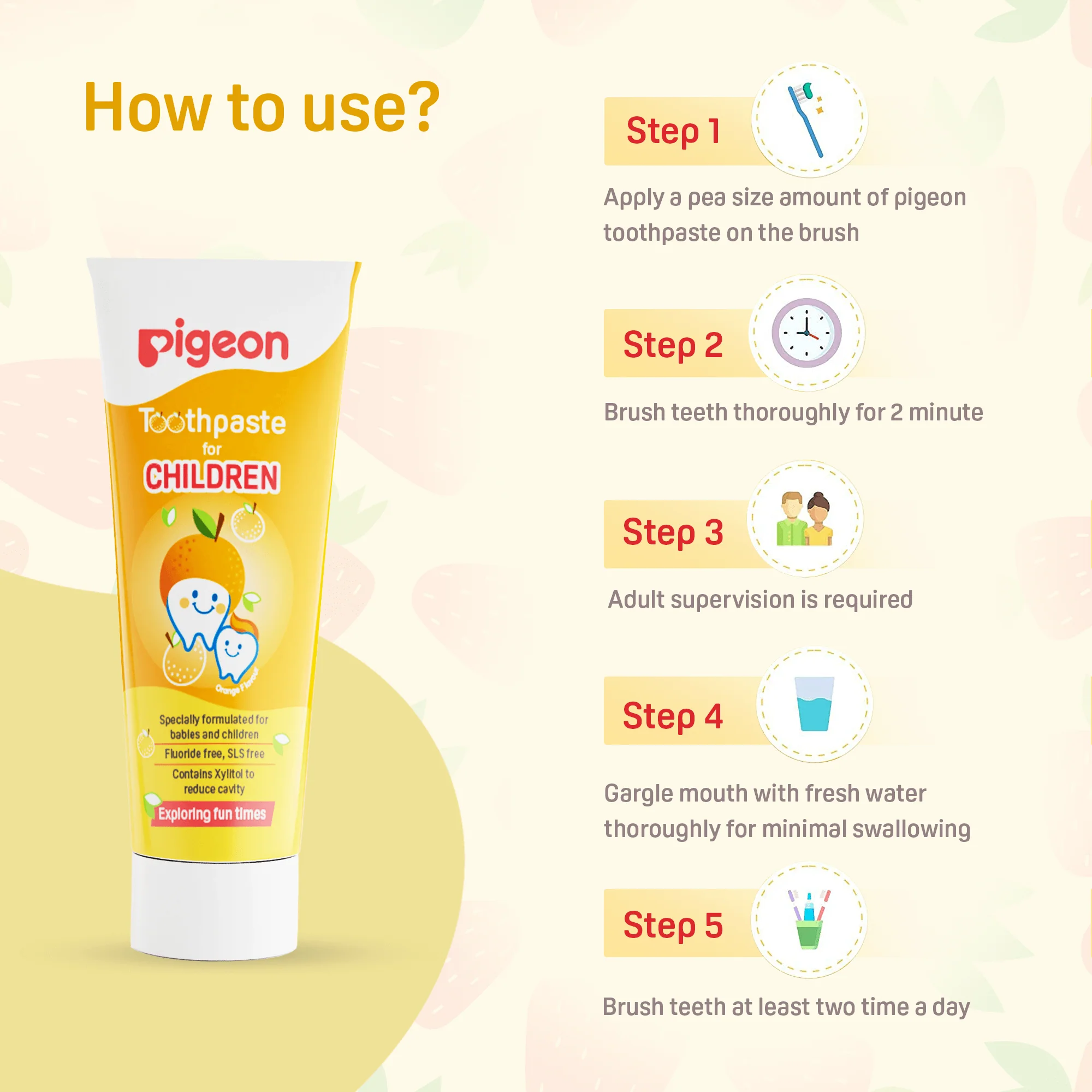 Pigeon Toothpaste for Children - Apple Flavour - Image 6