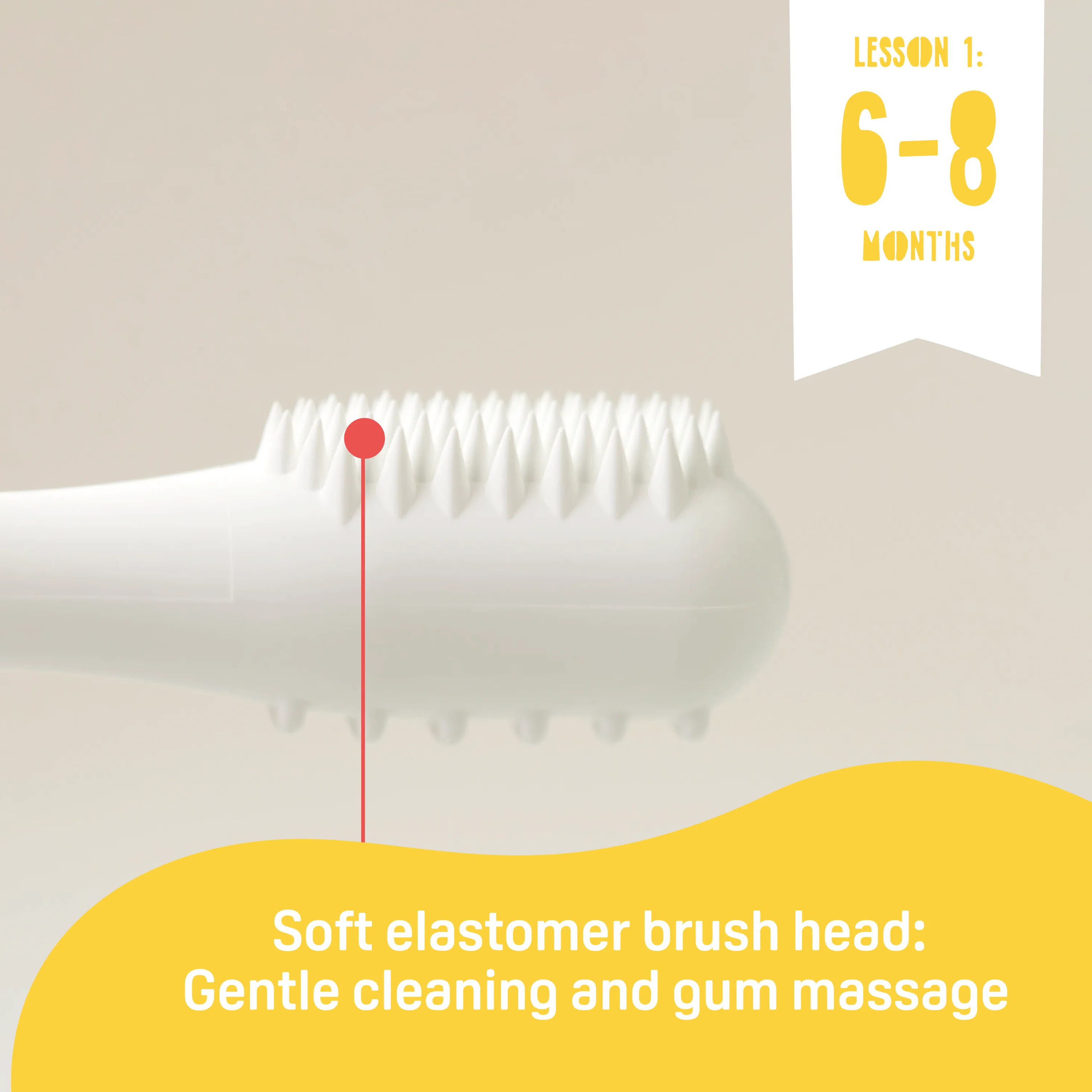 Pigeon Baby Training Toothbrush Lesson 1  Yellow - Image 3